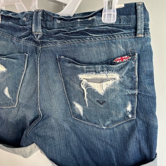 Hudson Distressed Denim Shorts - Picture 4 of 7